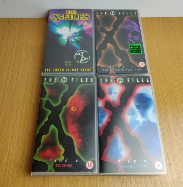 X FILES VHS bundle 4 Cassette Tapes Pilot, Unopened File, Tooms