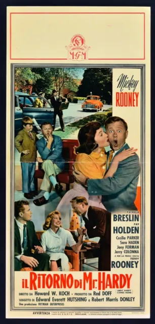 Locandina  Il Ritorno Di Mr Hardy Mickey Rooney Breslin Holden  L149