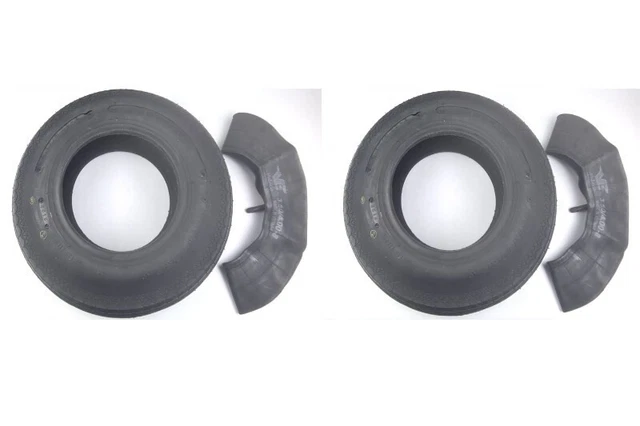 2x Pneumatiques pour Remorque 4.00-8 Avec Tuyau Pour Exemple DDR Remorque HP400
