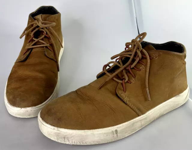 Olukai Nana Hele Mens Size 10.5 Full Grain Leather Chukka Comfort Boots Brown