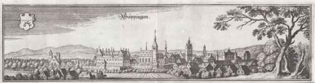 Göppingen Baden Württemberg Ansicht engraving Kupferstich Merian 1650