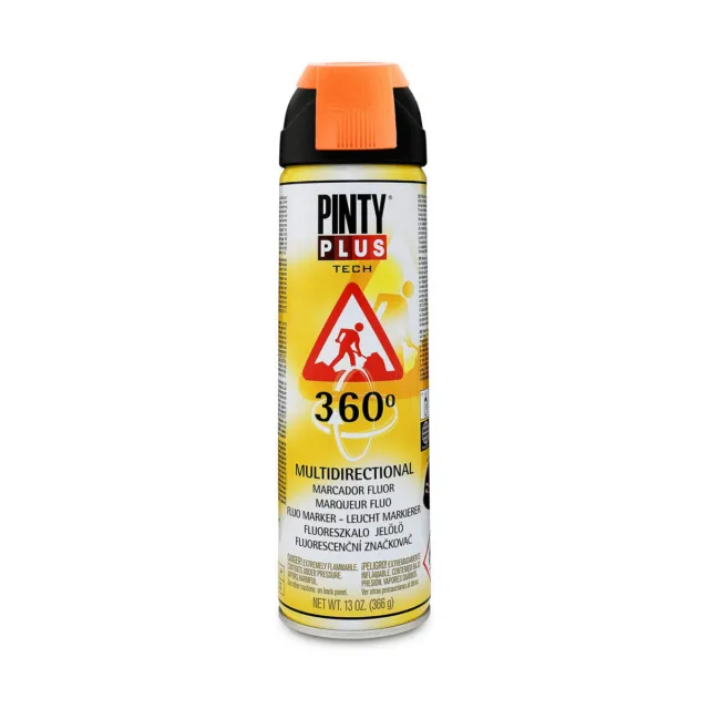 Pintura en spray Pintyplus Tech T143 360º Naranja 500 ml