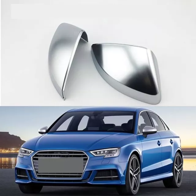 Audi A3 S3 RS3 8V Matt Chrome Wing Mirror Cover caps 2013-2018 OEM-Fitment