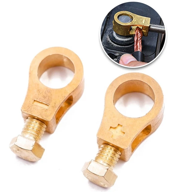 COPPER CAR BATTERY Terminal Wire Cable Clamp Top Post Terminal Positive