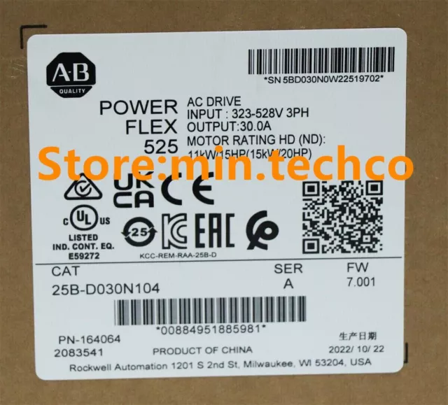 New Factory Sealed AB 25B-D030N104 /A Power Flex 25B-D030N104