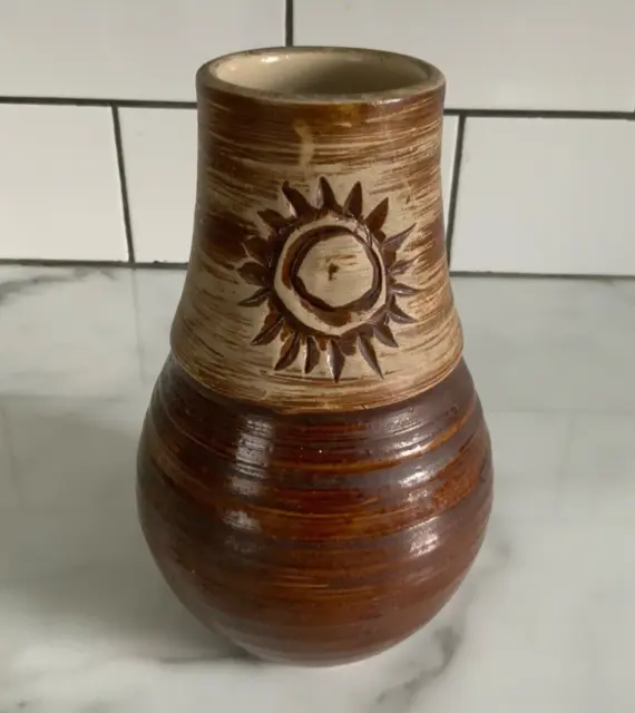 Purbeck Pottery Eddie Goodhall.  Studio Stoneware Vintage Hand Thrown Vase