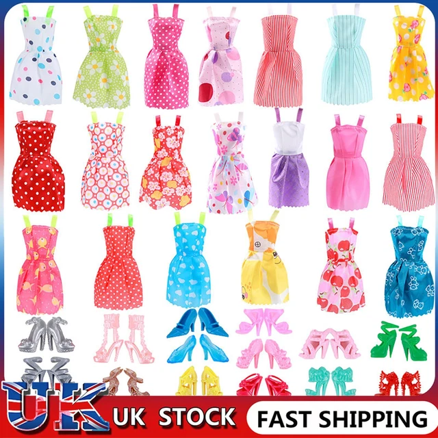 Doll Party Clothes Shoes Dolls Dressup Accessories Family Toys Random (40pcs)