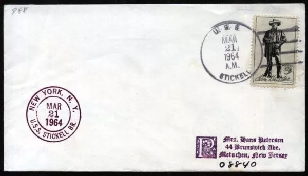 Us Navy Cover Uss Stickell (Id:261/D26728)