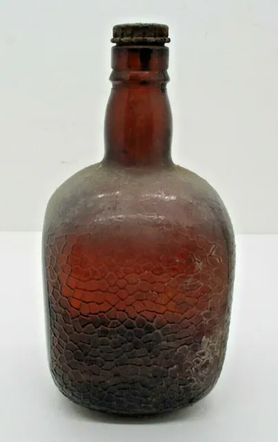7.5" Macdonald Greenlees Distillers Brown Amber Glass Bottle