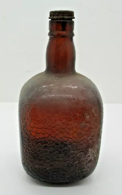 7.5" Macdonald Greenlees Distillers Brown Amber Glass Bottle