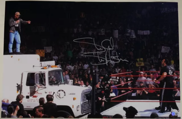 Stone Cold Steve Austin Signed 20x30 Photo BAS COA WWE Picture Poster Auto'd 690