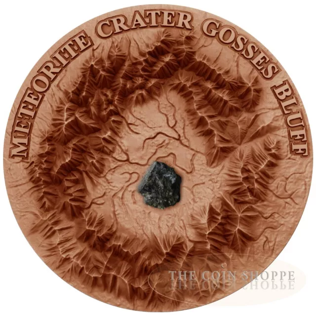 2017 Gosses Bluff  Meteorite Crater  1 oz Silver Coin Ultra High Relief