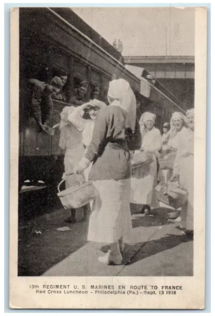 c1910's 13th Regiment US Marines Red Cross Luncheon Philadelphia PA WWI Postcard