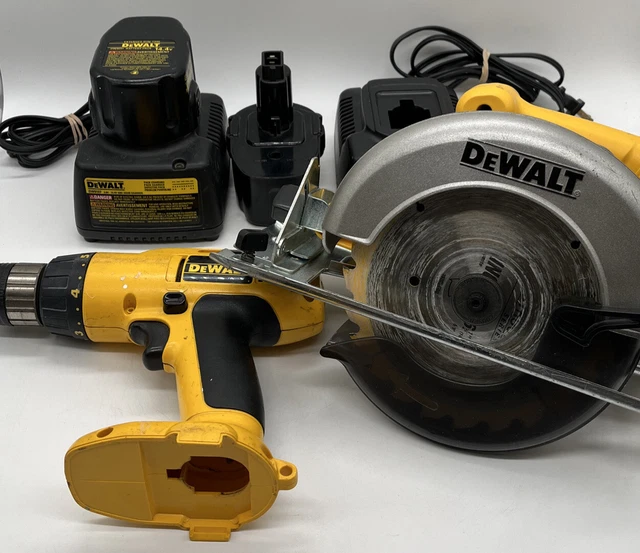 Dewalt Cordless Drill DW991 Saw DW939 Bundle, Cases and Chargers Batteries Tools Dewalt Cordless Drill DW991 Saw DW939 Bundle, Cases and Chargers Batteries Tools