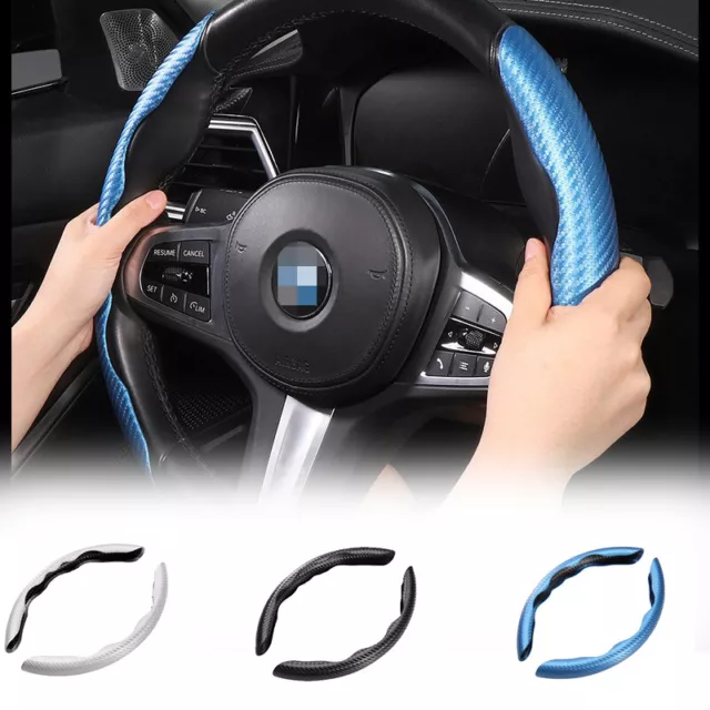 Carbon Fiber Look Universal Car Steering Wheel Booster Cover Non-Slip Accessory