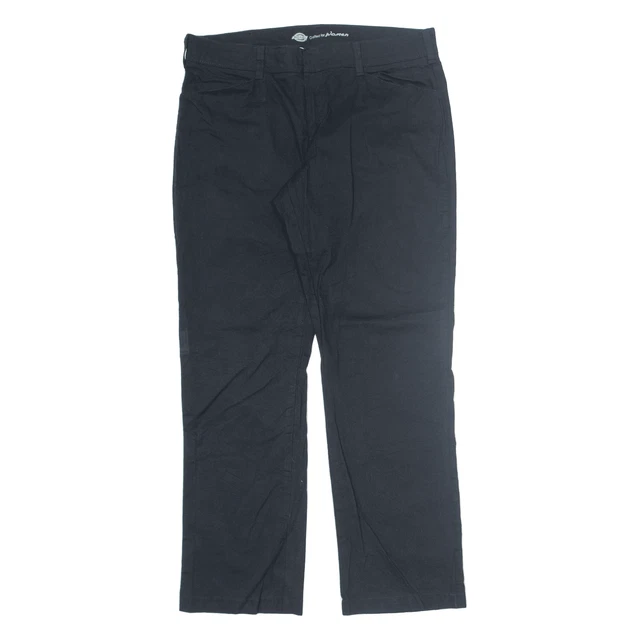 DICKIES pantaloni curvy neri normali bootcut donna W34 L32