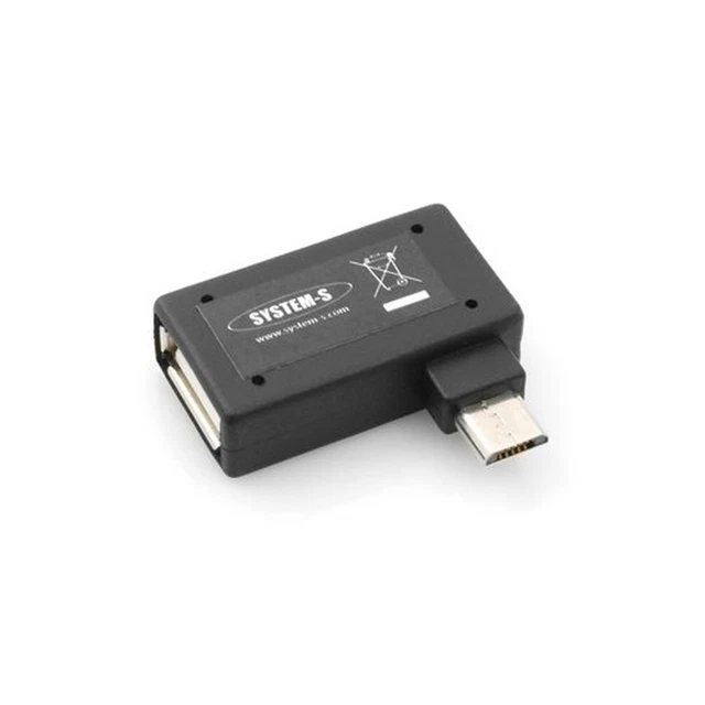 Câble System-S Micro USB 2.0 Coudé à 90 Degrés (gauche