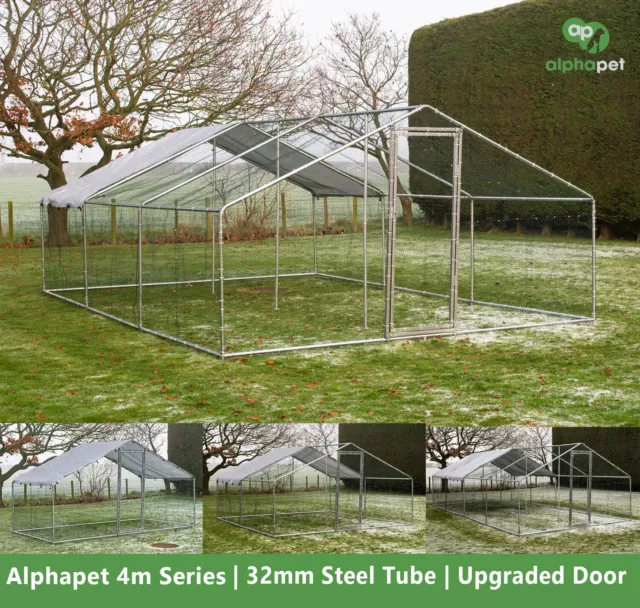 Alphapet 4m Series Walk-in Chicken Run Coop Cage Hens Dog Ducks Chickens Poultry