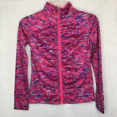 Girls Champion Duo Dry size 10-12 Activewear Jacket Pink Multicolor