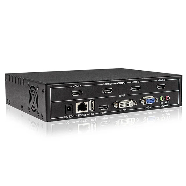 Video Wall Controller, 4K 2X2 Tv Wall Processor With Hdmi+Dvi+Rs232 In Video Wall Controller, 4K 2X2 Tv Wall Processor With Hdmi+Dvi+Rs232 In