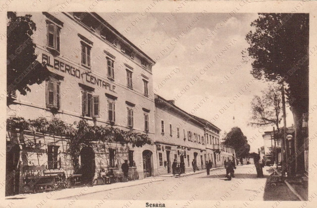 1941 SESANA Albergo Centrale Trieste Cartolina
