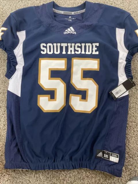 Adidas Southside Techfit Hyped Football Jersey Blue #55 2XL XXL New With Tags