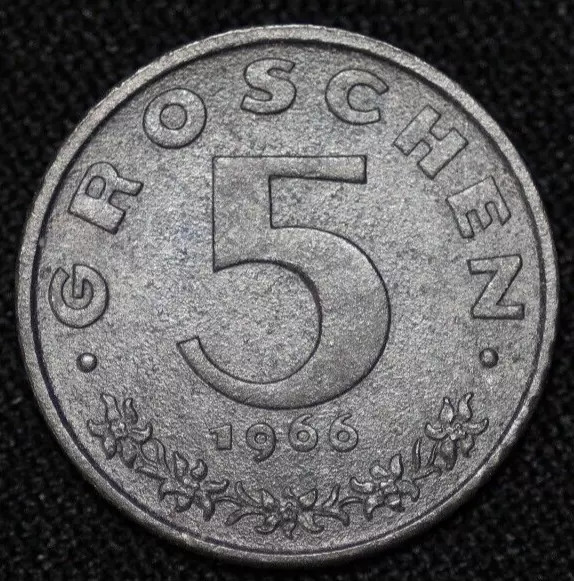 AUSTRIA ~ 1966 ~ 5 Groschen ~ ( 1 COIN ONLY ) World Coin ☘️ W-#191 ☘️