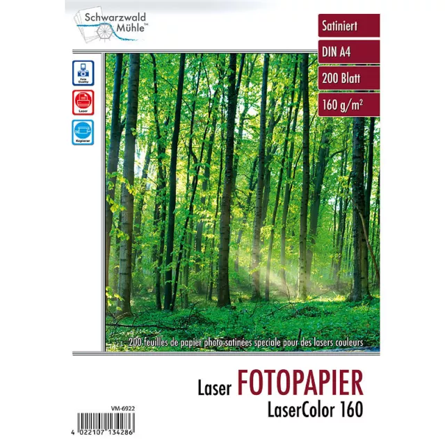 Schwarzwald Mühle Kopierpapier: "LaserColor 160" 160 g/m² A4 200 Blatt