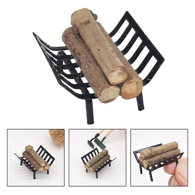 MEUBLE DESIGN MINIATURE Métal Support Bois De Chauffage Modèle Paquet
