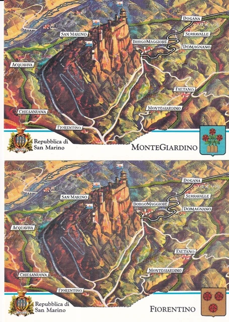 Repubblica Di San Marino Castelli - 07 Cartoline Non Viaggiate