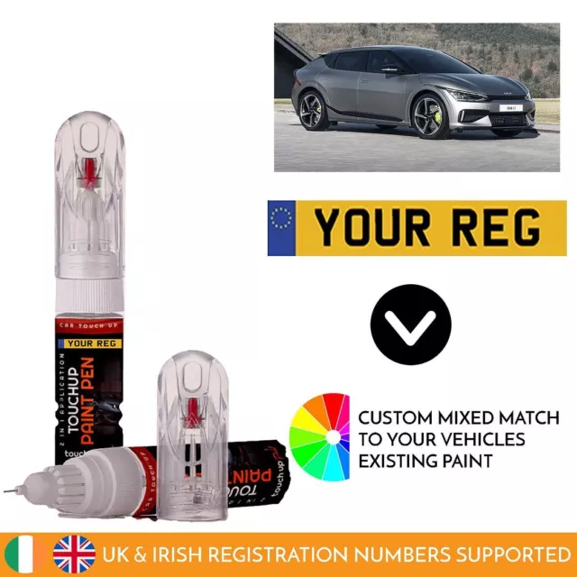 Touch Up Paint Pen For Kia EV6 Mixed By Car Registration Reg Numberplate
