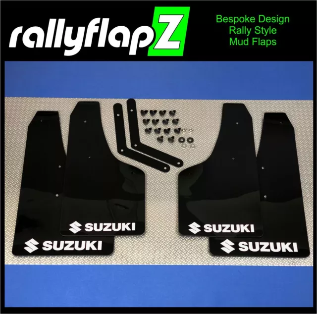 rallyflapZ Mudflaps FITS Suzuki Swift Sport 17+ ZC33S 3.2mm PVC*Gloss Black SZ-W