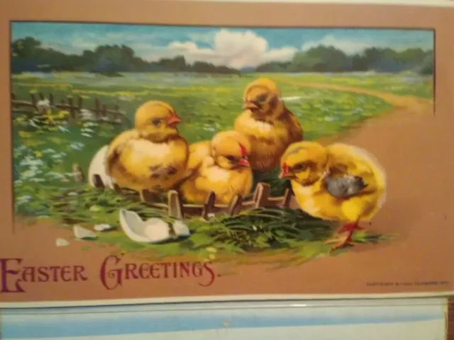 A Super Vintage Photo Post Card Darling Easter Greetings.