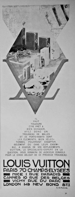 1931 Louis Vuitton Press Advertisement Suitcase Kit