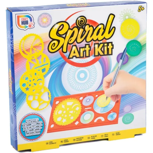 Espirógrafo Espiral Arte Geométrico Actividad de Dibujo Kit Infantil & Crafts