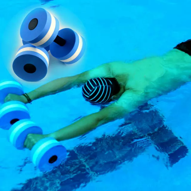 2pcs Water Aerobics Dumbbell EVA Aquatic Barbell Aqua Fitness Pool Exercise