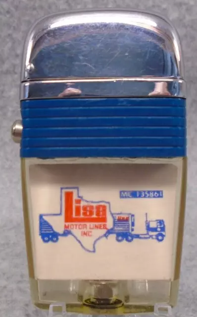 Vintage Scripto Vu -"LISA" Motor Lines Inc. Ft. Worth Texas advertising lighter