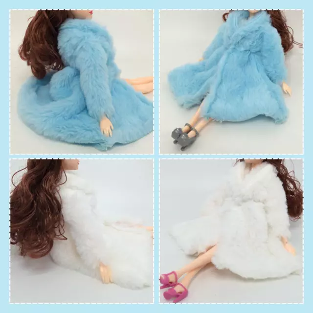 Princess Fur Coat Dress Accessories Clothes for  Dolls Toy 3