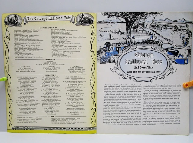Vintage - Chicago Railroad Fair - Guide Book and Program - Chicago 1949 2