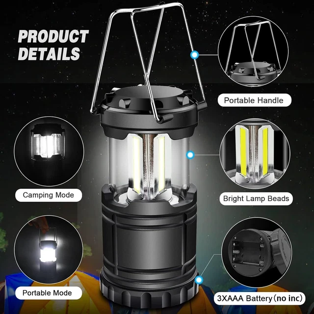 Lampada da campeggio solare 3000mAh Lanterna da campeggio a LED