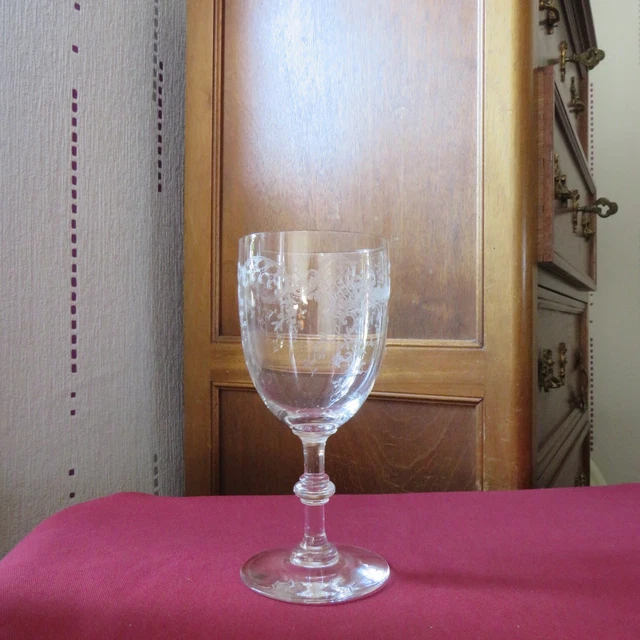 1 Vasos de Agua De Cristal De saint louis Modelo Talma Grabado 899H 16CM