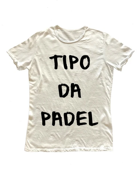 T-shirt stampata 100% cotone moda padel tennis amici