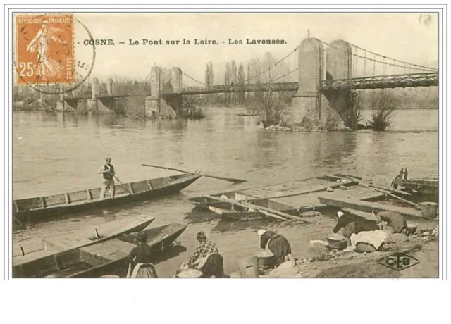 58.Cosne.le Pont Sur La Loire.les Laveuses