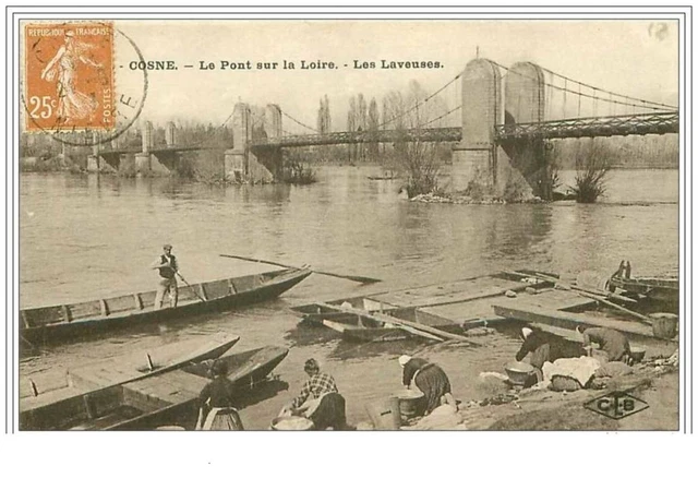 58.Cosne.le Pont Sur La Loire.les Laveuses