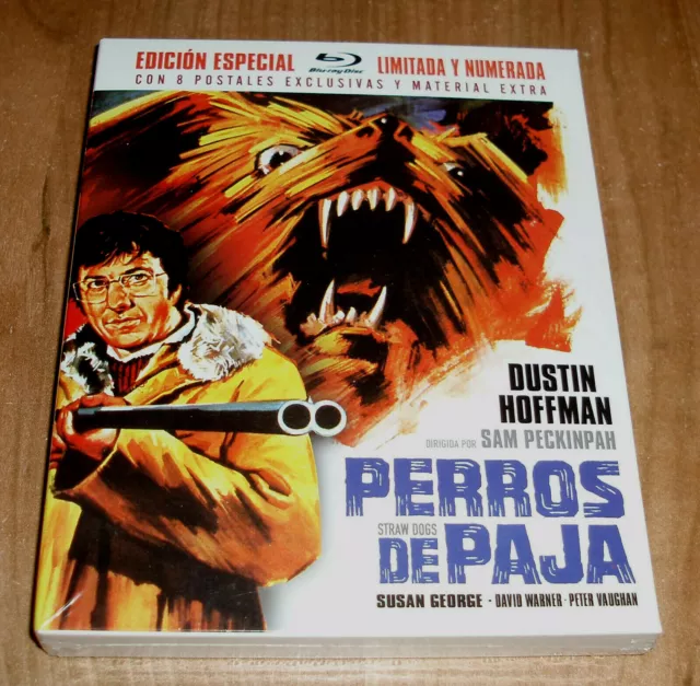 PERROS DE PAJA (Straw Dogs) LIMITADA NUMERADA BLU-RAY+8 POSTALES NUEVO A-B-C