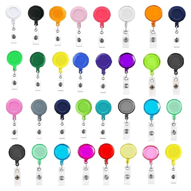 50 pz Porta clip mulinello distintivo retrattile per appendere carta d'identità Y4U1
