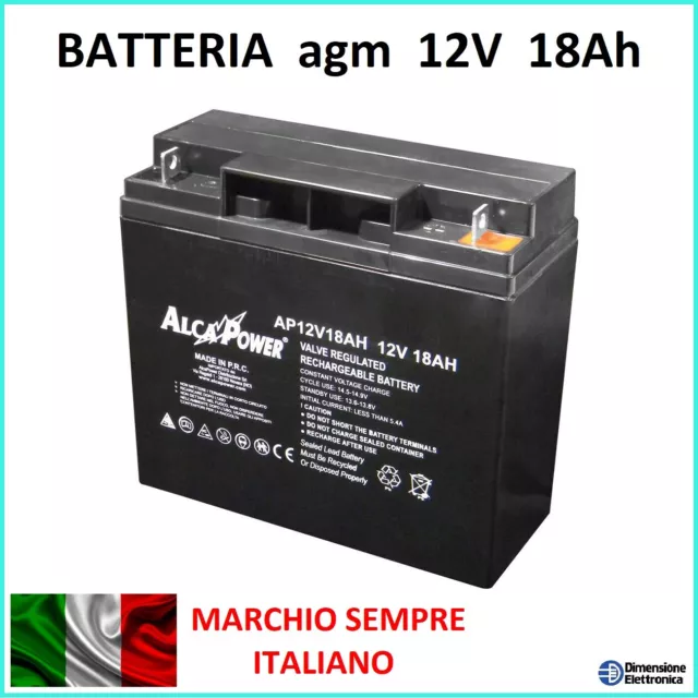 BATTERIA 12V 18a 18AH al PIOMBO ALLARMI UPS Gruppo Continuita come 12FGH65 20ah