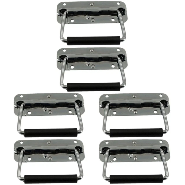 6 PCS Heavy Duty Handle Toolbox Barn Door Handles Flight Case Handle