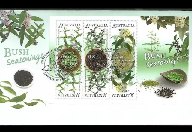 💫Australia - 2022 Bush Seasonings Souvenir Sheet First Day Cover