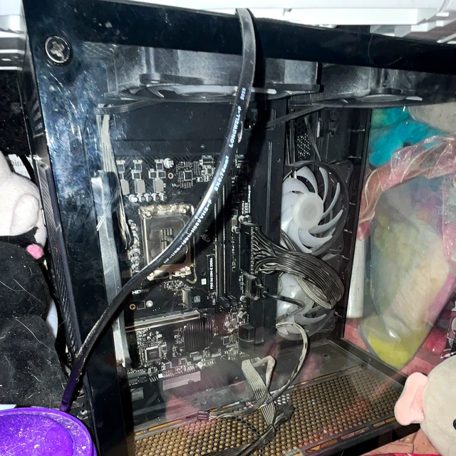 BLACK PC CASE no dust covers dusty inside £42.30 - PicClick UK